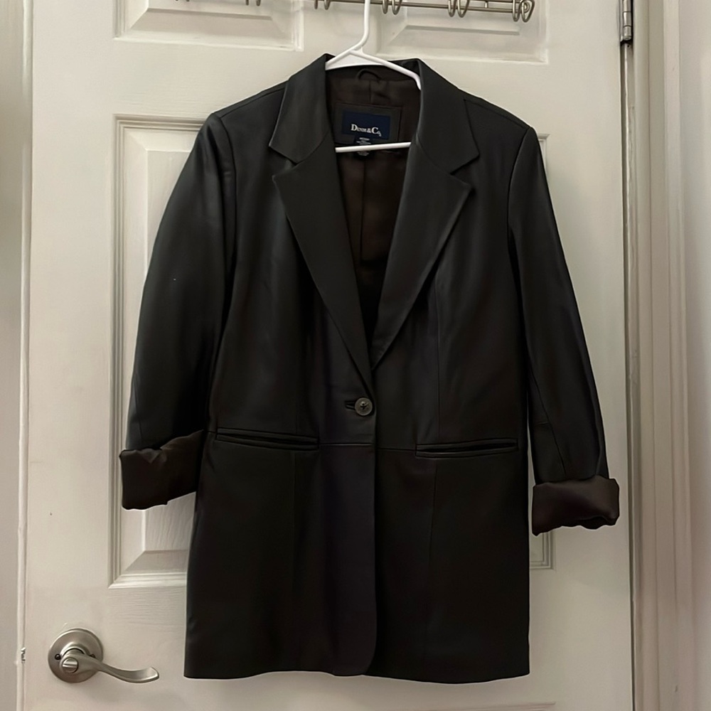 Vintage brown leather blazer